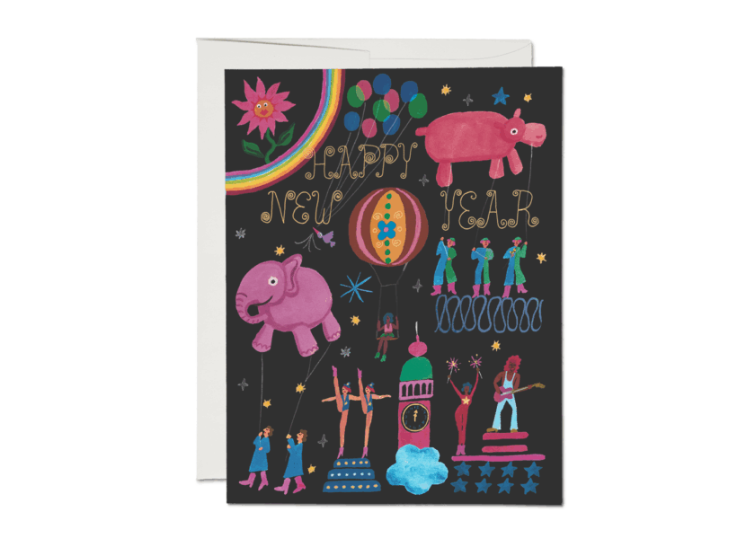 New Year Celebration Card
