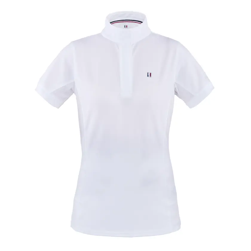 Classic Women's Short-Sleeved Show Shirt with Mesh Panels