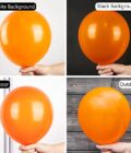 Bright Orange Party Balloons 100 Pcs 10 Inch - Image 2