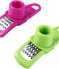 Rose Red Multifunction Ginger Grater Tool Mini Grater Nutmeg Grinder Garlic Grater, Kitchen Manual Fruit Vegetable Nuts Chopper Grinder Garlic Presses Kitchen Utensils and Gadgets