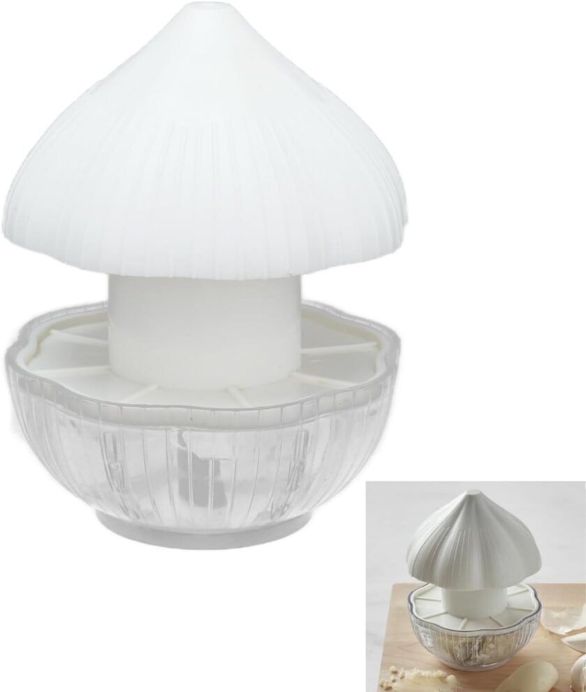 Garlic Mincer, Manual Press with Stainless Steel Blades, Easy to Clean, Ideal for Kitchen, Travel & Camping, No Odor or Mess