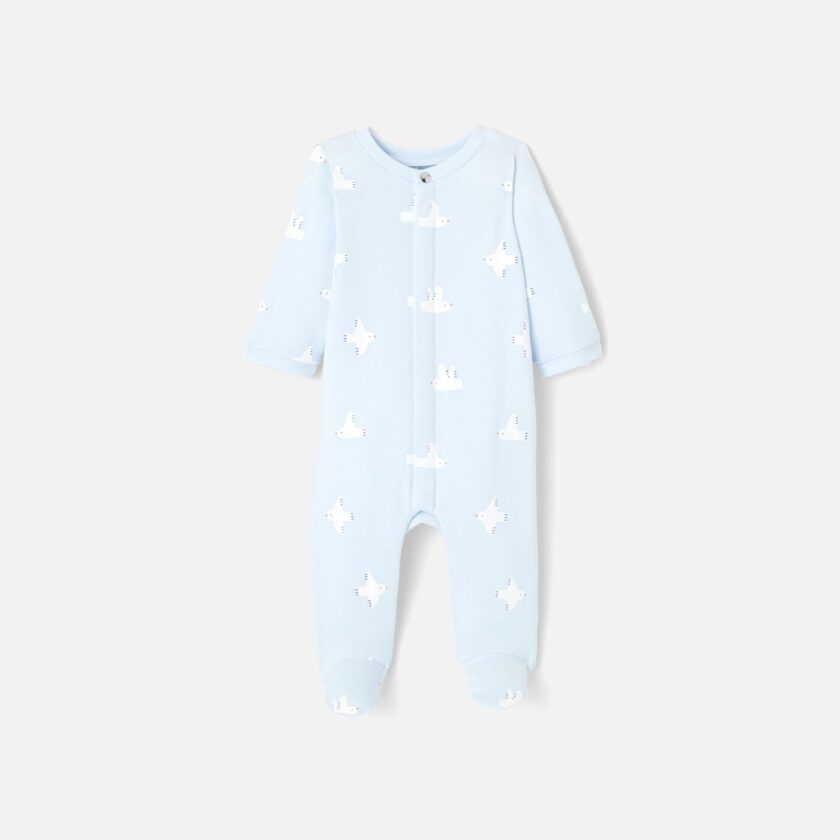Baby boy pyjamas with seagull pattern