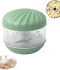 Garlic Chopper,Masher Onion Chopper,Manual Garlic Muddler，Blender to Vegetable,Mini Manual Hand Food Chopper for Kitchen