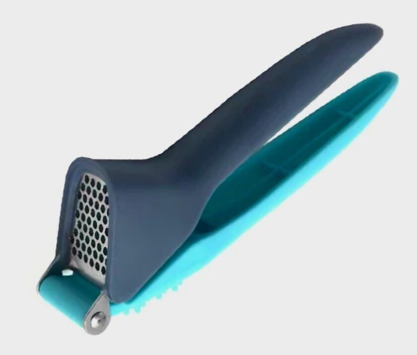 Garlic Press Ginger Crusher Heavy Duty Stainless Steel Garlic Press and easy clean Garlic Masher (Blue gray)
