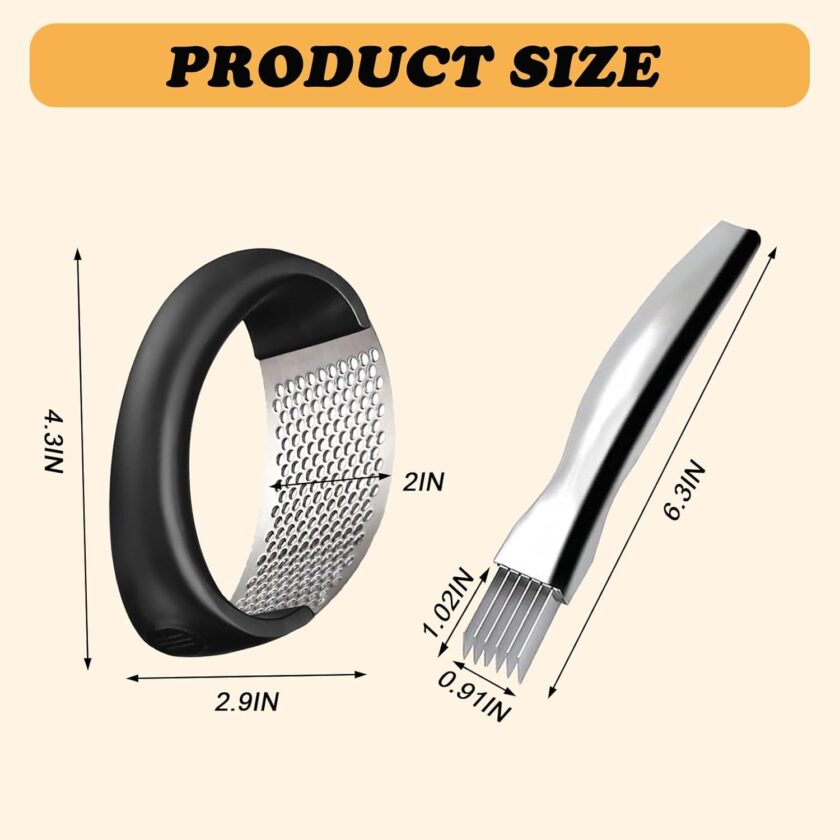Small Manual Garlic Press Stainless Steel Portable Circular Gar Rocker For Kids And Adult - Image 2