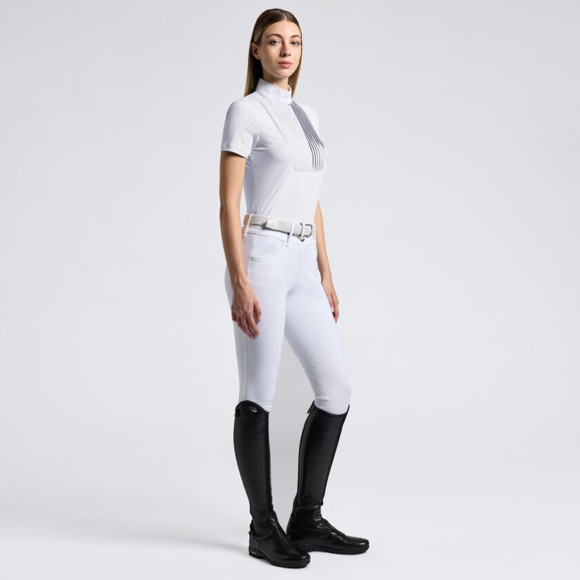 Cavalleria Toscana Women's Competition shirt in technical jersey with buttons