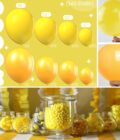 Boho Yellow and Orange Balloons 140 Pcs