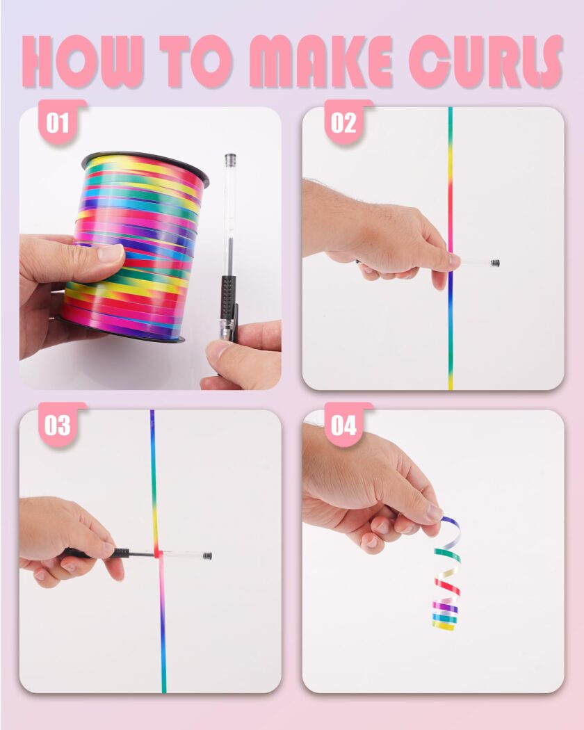 Multicolor Curling Ribbon for Crafts