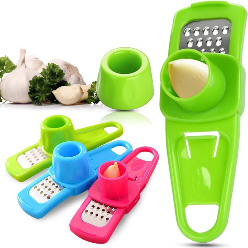 -Garlic Grinder-Hand Garlic Grinder-Small Hand Grinder for Garlic-Garlic Slicer-Garlic Mincer-2025 New Hand Press Gar-Garlic Press Hand Specialty Tools (Green)