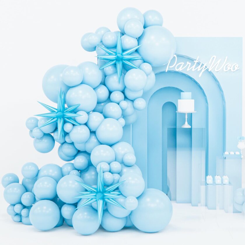 Pastel Blue Party Balloons Variety Pack