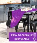 Iridescent Purple Foil Tablecloth Set - Image 2