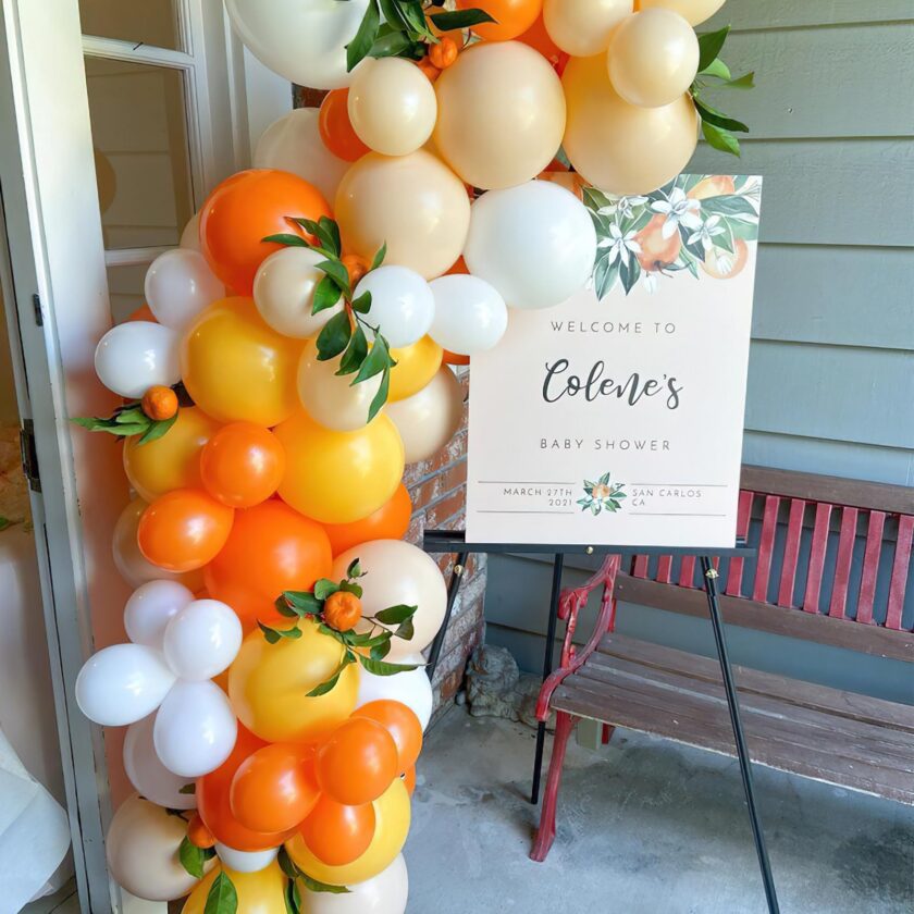 Boho Yellow and Orange Balloons 140 Pcs - Image 4