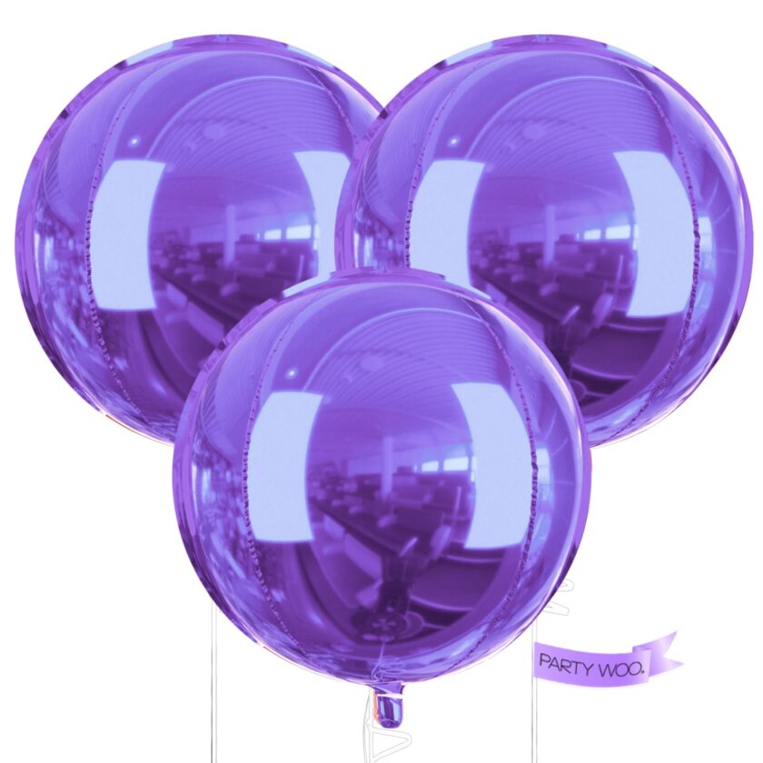 Giant Purple Foil Balloons Set - Image 3