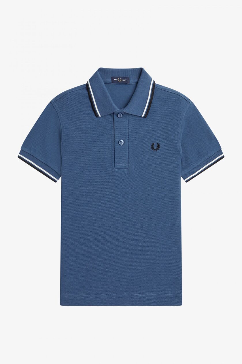 The Fred Perry ShirtKids Twin Tipped Fred Perry Shirt Midnight Blue / Snow White / Black