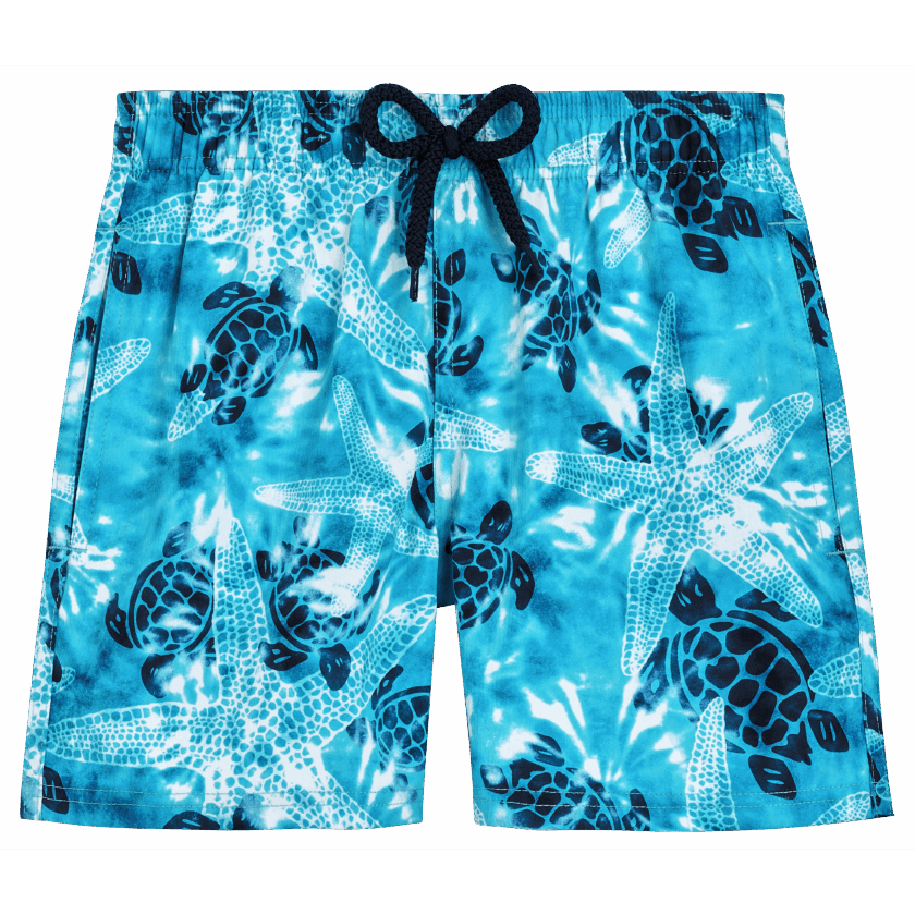 Boys Stretch Swim Trunks Starlettes and Turtles Tie and Dye