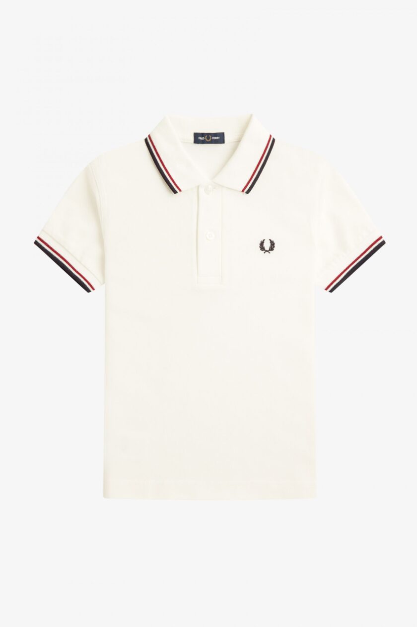 The Fred Perry ShirtKids Twin Tipped Fred Perry Shirt Snow White / Burnt Red / Navy