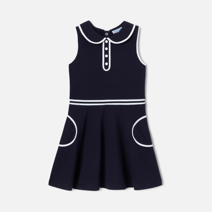 Girl dress in cotton piqué