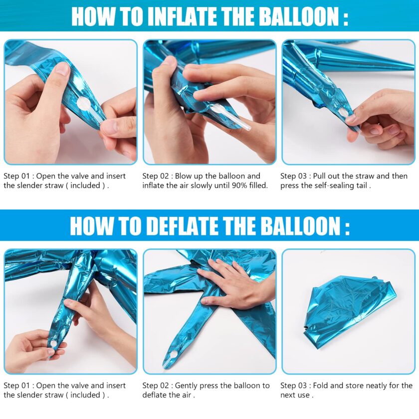 Pastel Blue Party Balloons Variety Pack - Image 4