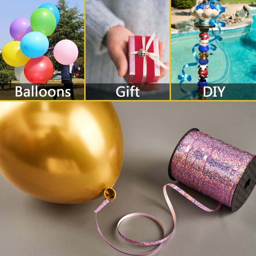 Iridescent Pink Curling Ribbon - Image 3