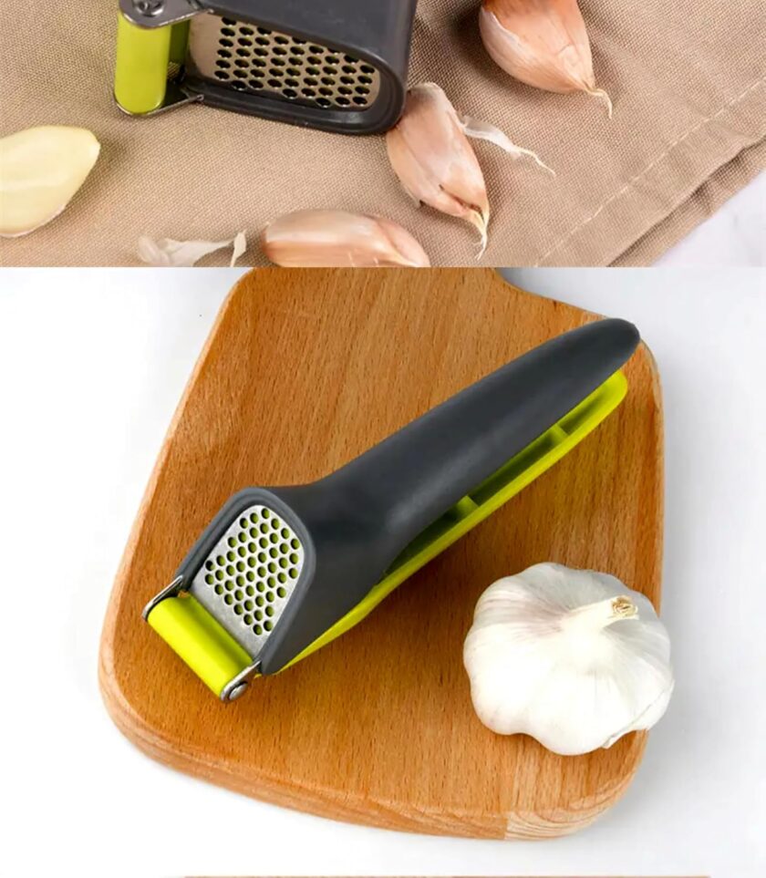Garlic Press Ginger Crusher Heavy Duty Stainless Steel Garlic Press and easy clean Garlic Masher (Blue gray) - Image 2
