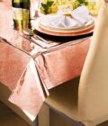 metallic iridescent foil tablecloth set - Image 5