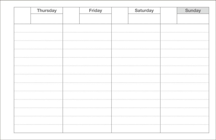 Weekly Schedule Planner Blue