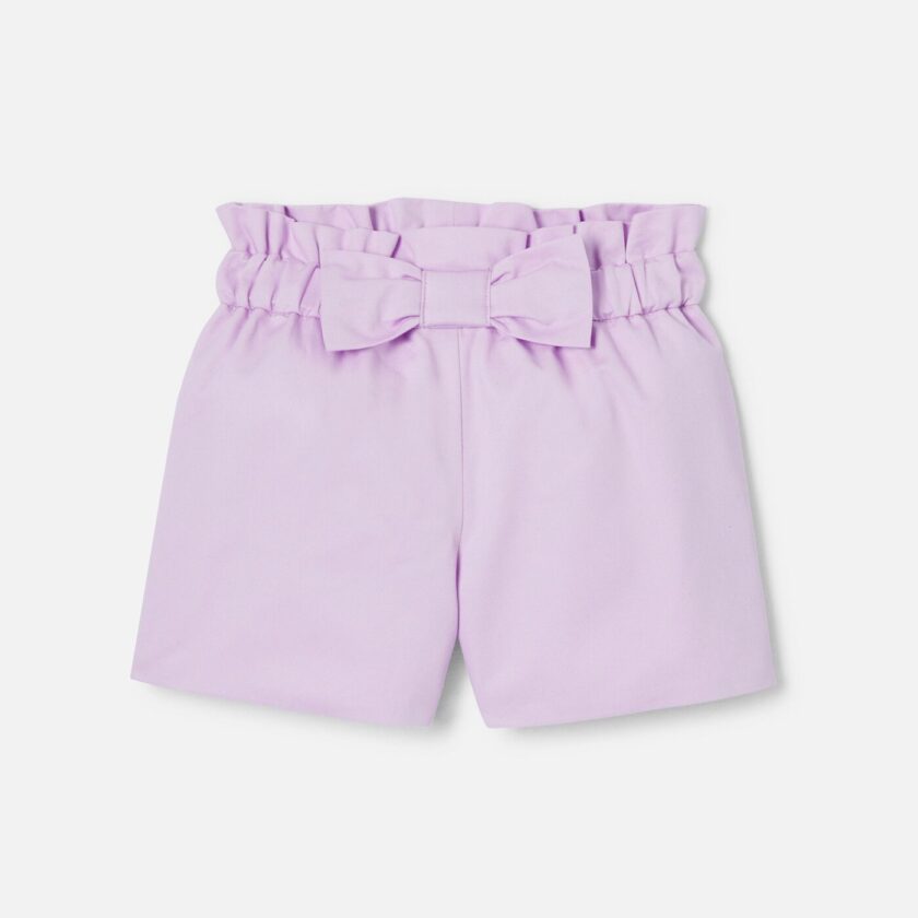 Baby girl shorts with gathered waist