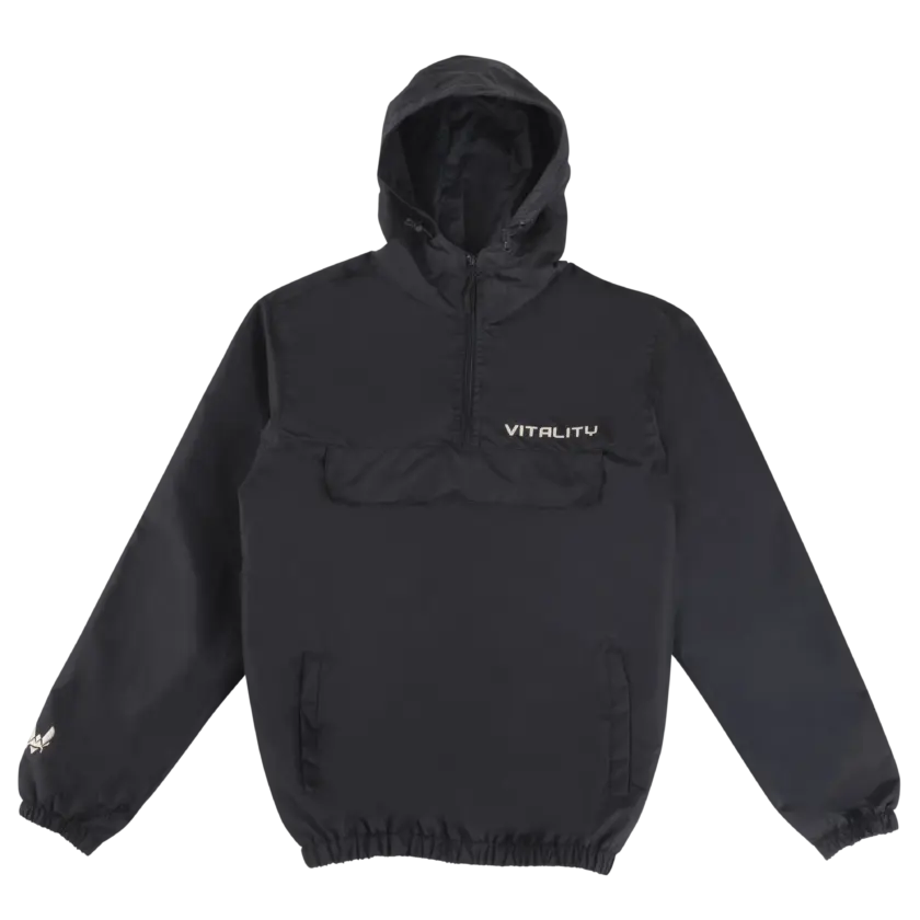 Black Vitality Windbreaker Jacket