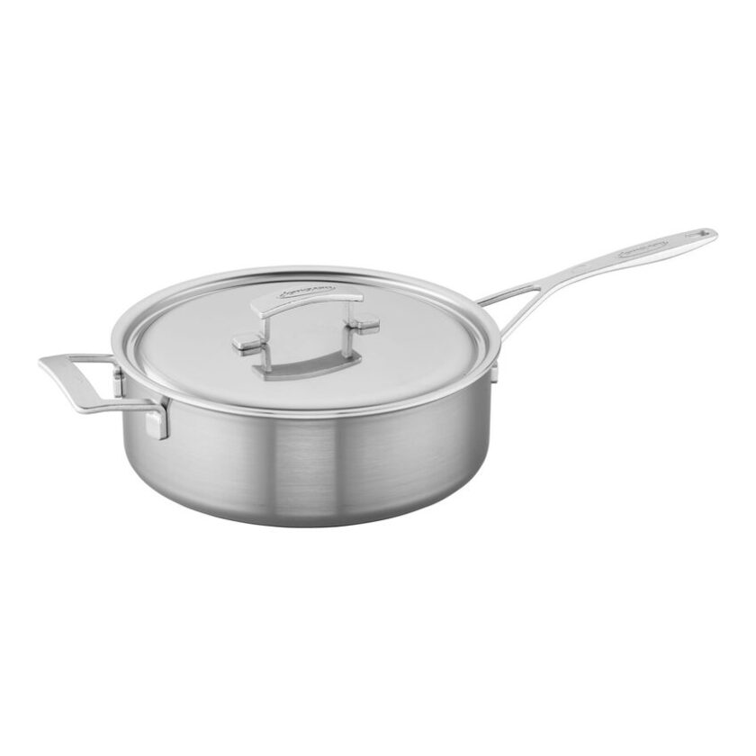 Demeyere Industry 5 6.5 qt Sauté Pan With Helper Handle And Lid, 18/10 Stainless Steel