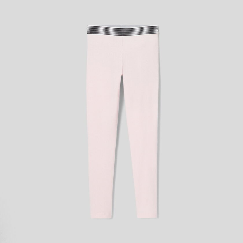 Girl cotton piqué leggings