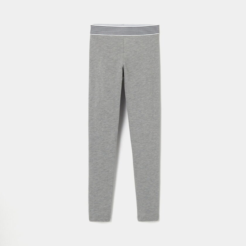 Girl cotton piqué leggings