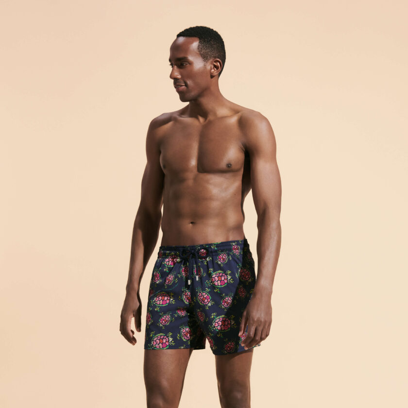 Men Stretch Swimwear Provencal Turtles