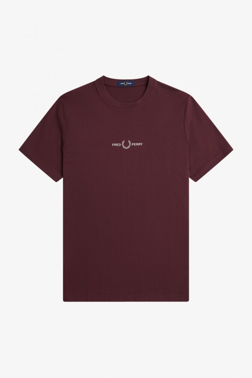 Embroidered T-Shirt Oxblood