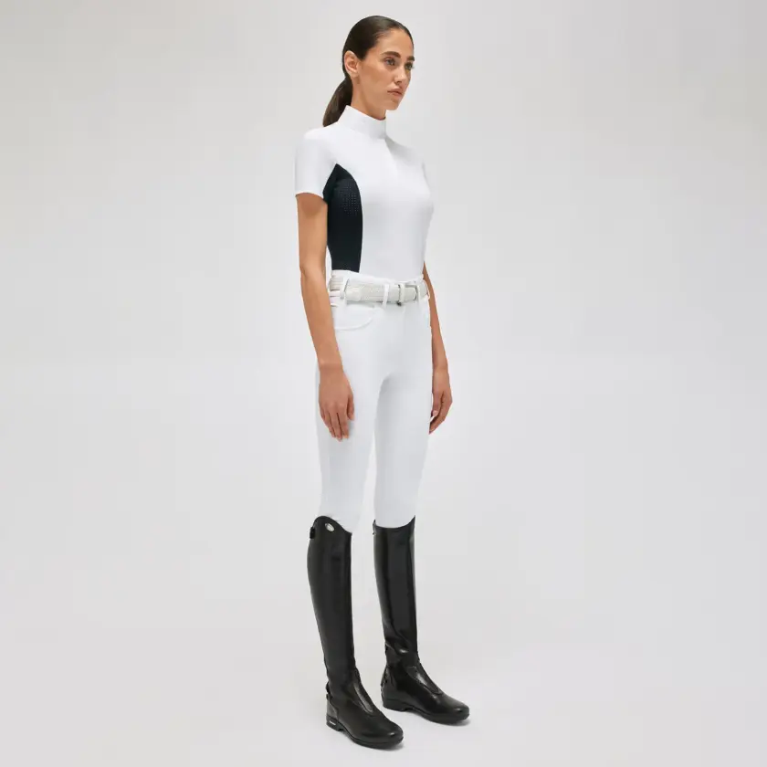Women's polo with inserts