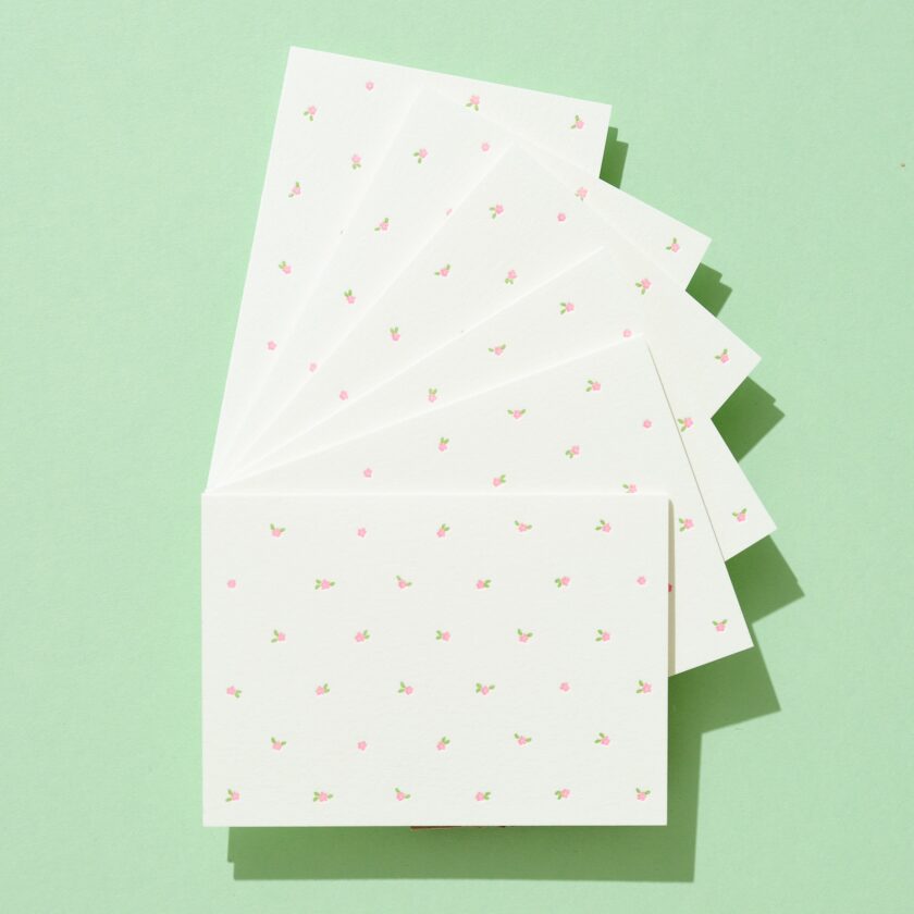floral pink design card collection