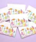 hand-painted nature design card set
