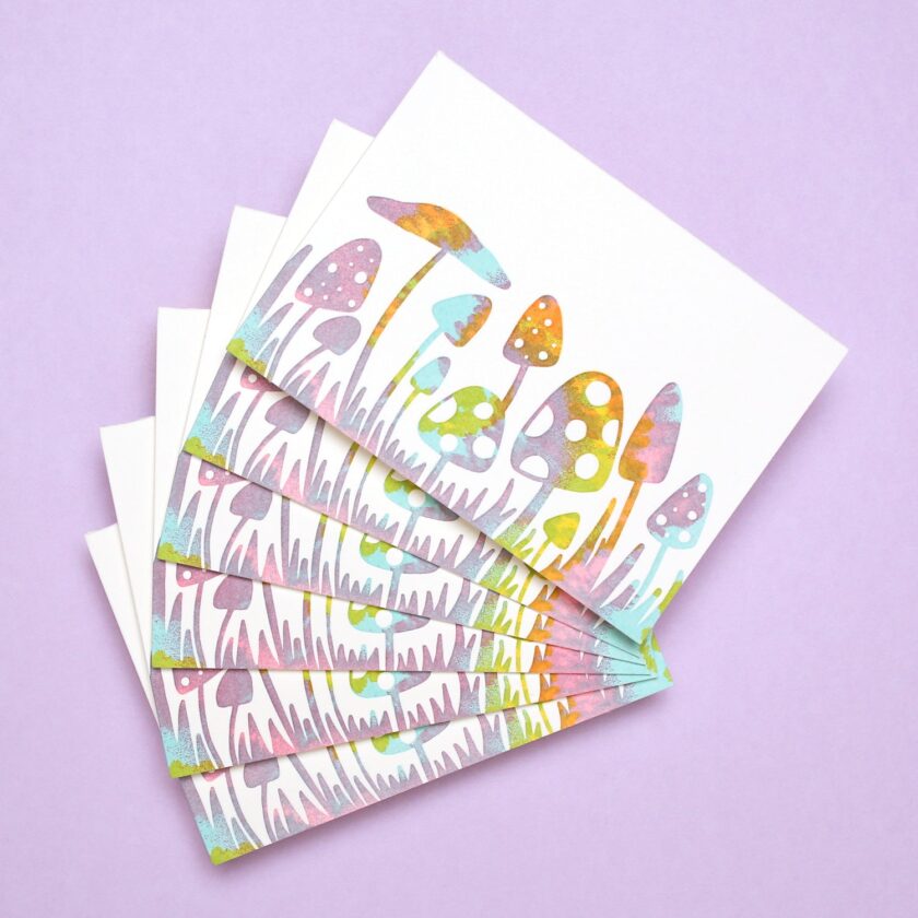 hand-painted nature design card set - Image 2