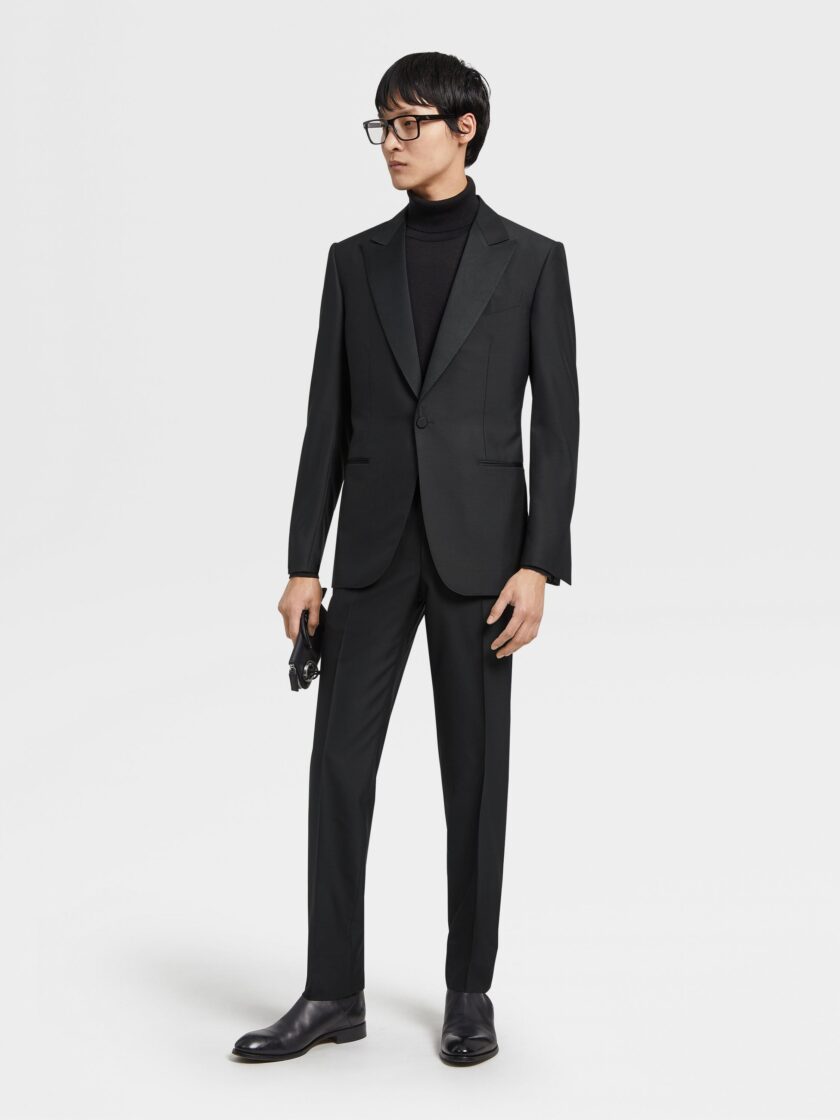 Black Trofeo™ 600 Wool and Silk Evening Suit