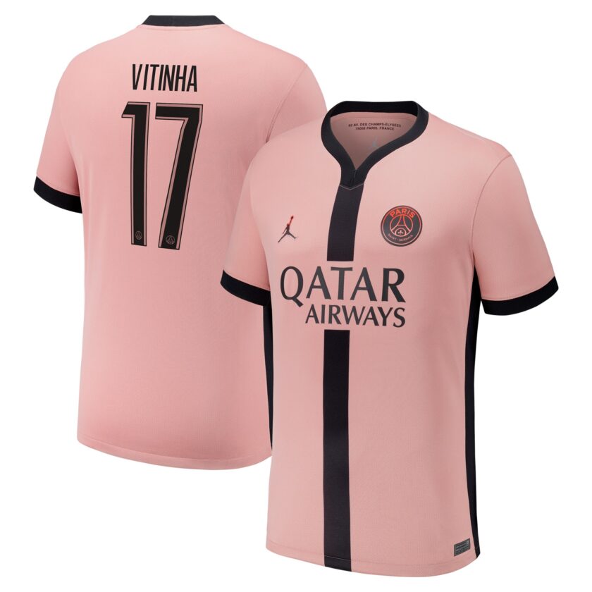 PSG x Jordan Third Stadium Shirt 2024-25 with Cup printing Vitinha  17