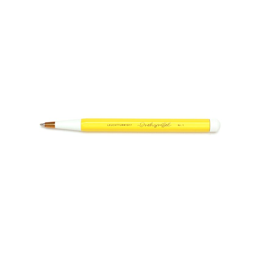Rotating grip ballpoint pen yellow