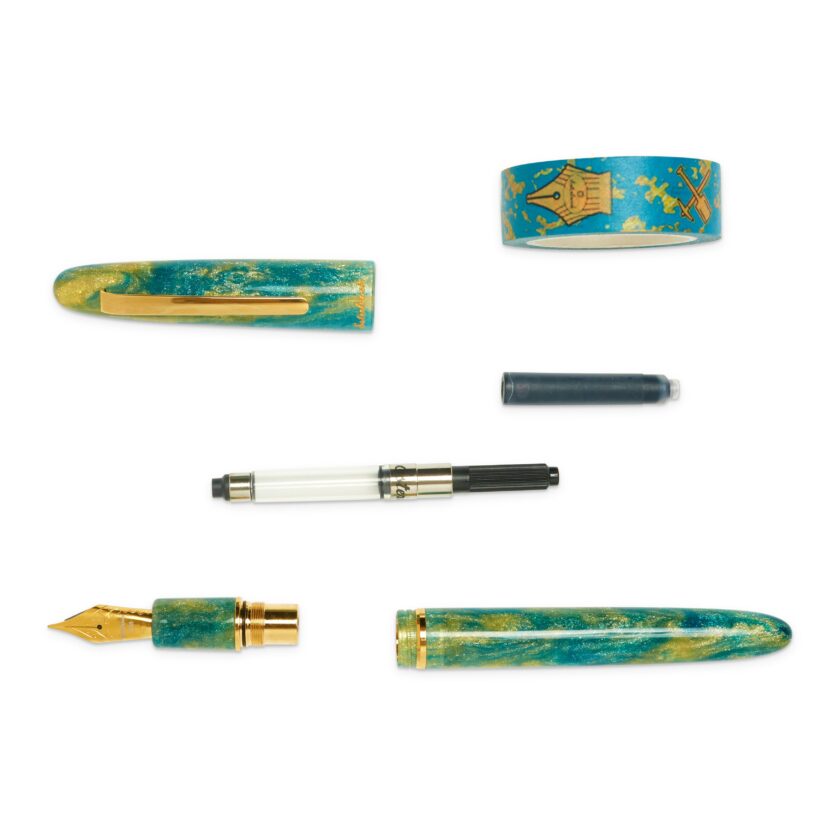 Gold Rush Green Fountain Pen Fine - Image 3