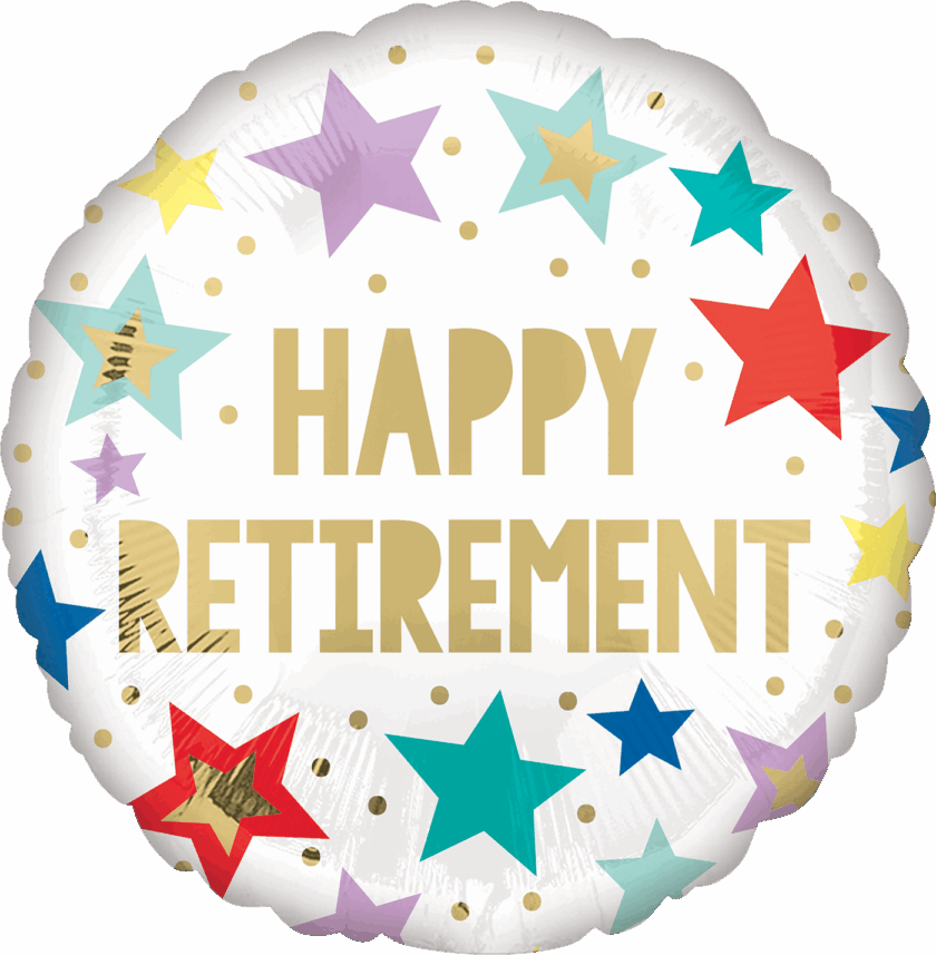 Retirement Celebration Balloon with Stars