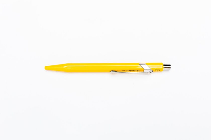 Hexagonal Metal Yellow Ballpoint Pen