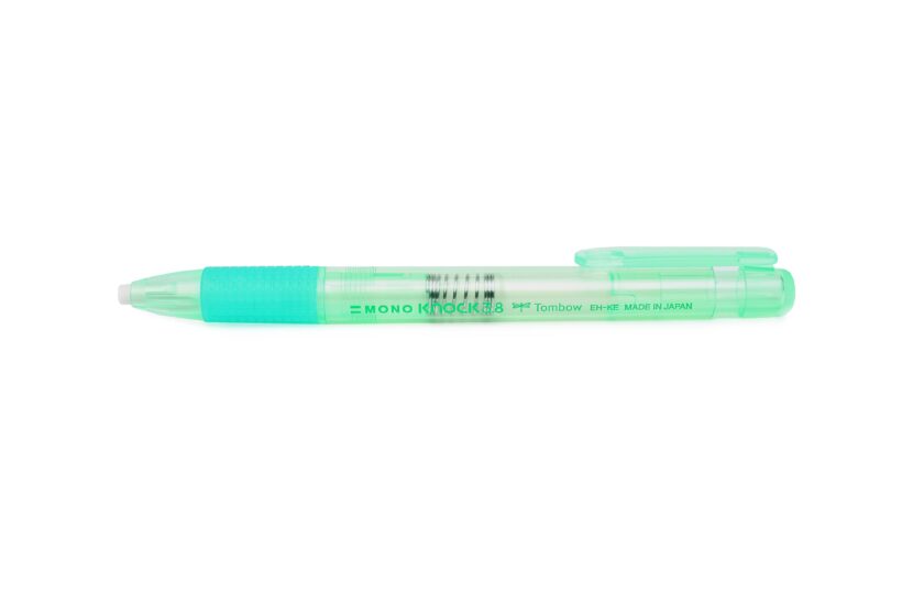 mechanical push eraser green