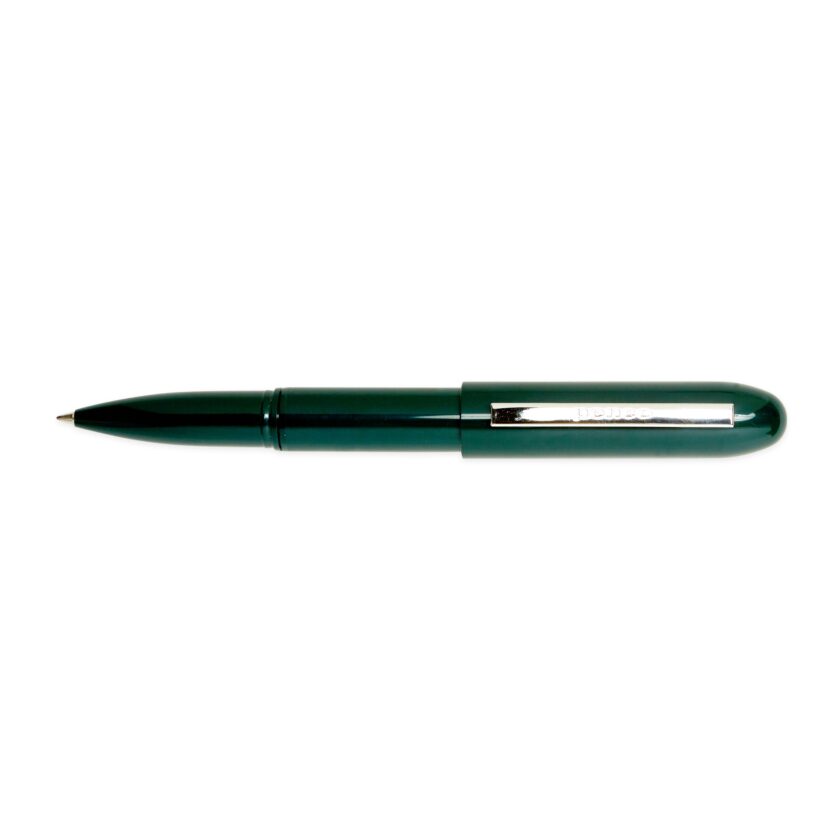 bullet ballpoint pen in dark green