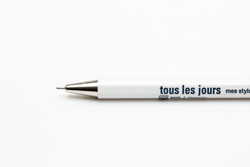white ballpoint pen