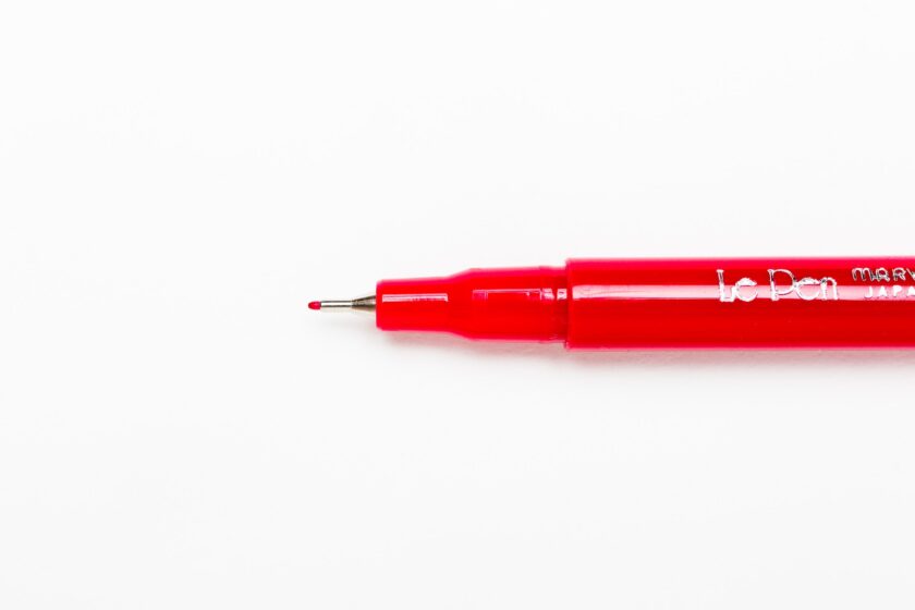 Red Fineline Pen - Image 2
