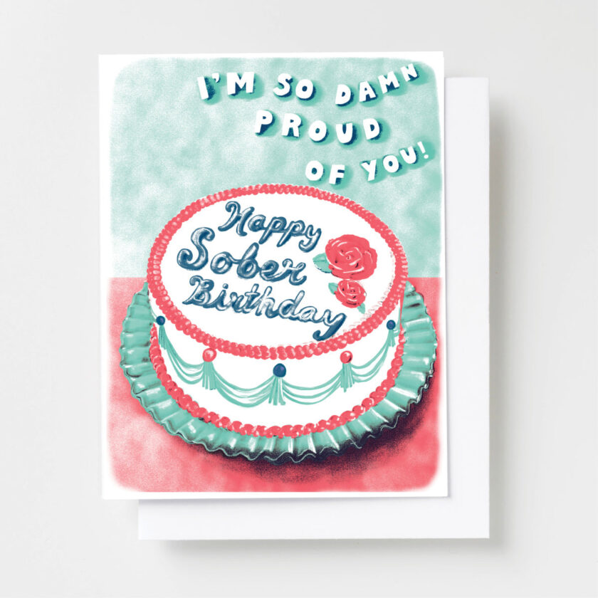 Sober Celebration Greeting Card