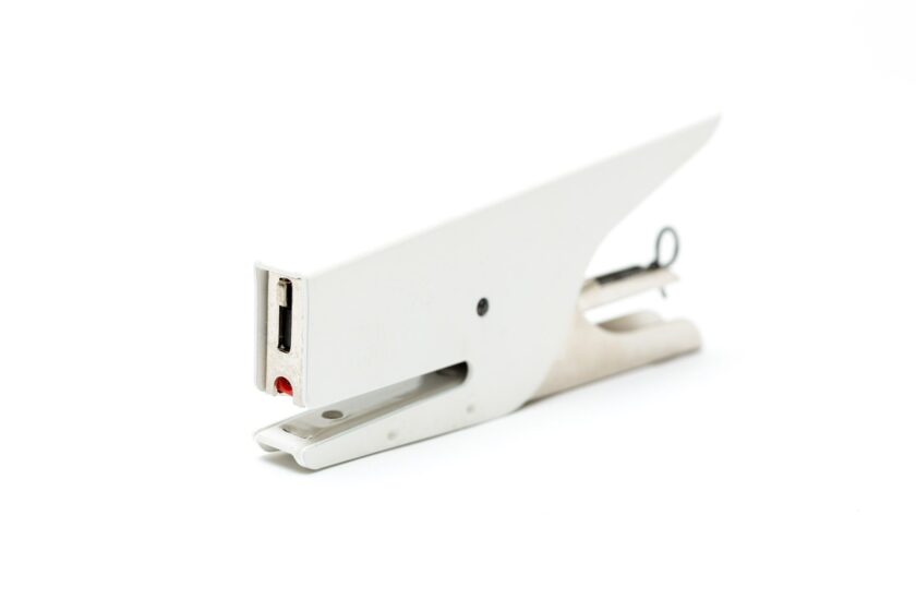 White Handheld Stapler