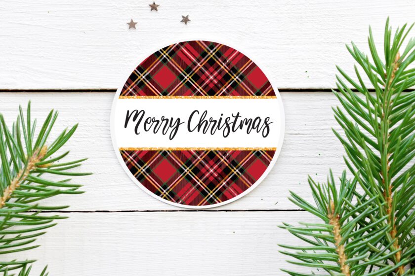 holiday sticker labels set of 24